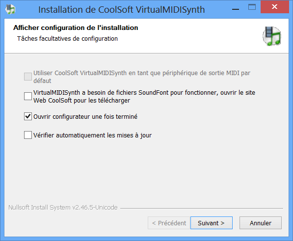 Installation de VirtualMIDISynth